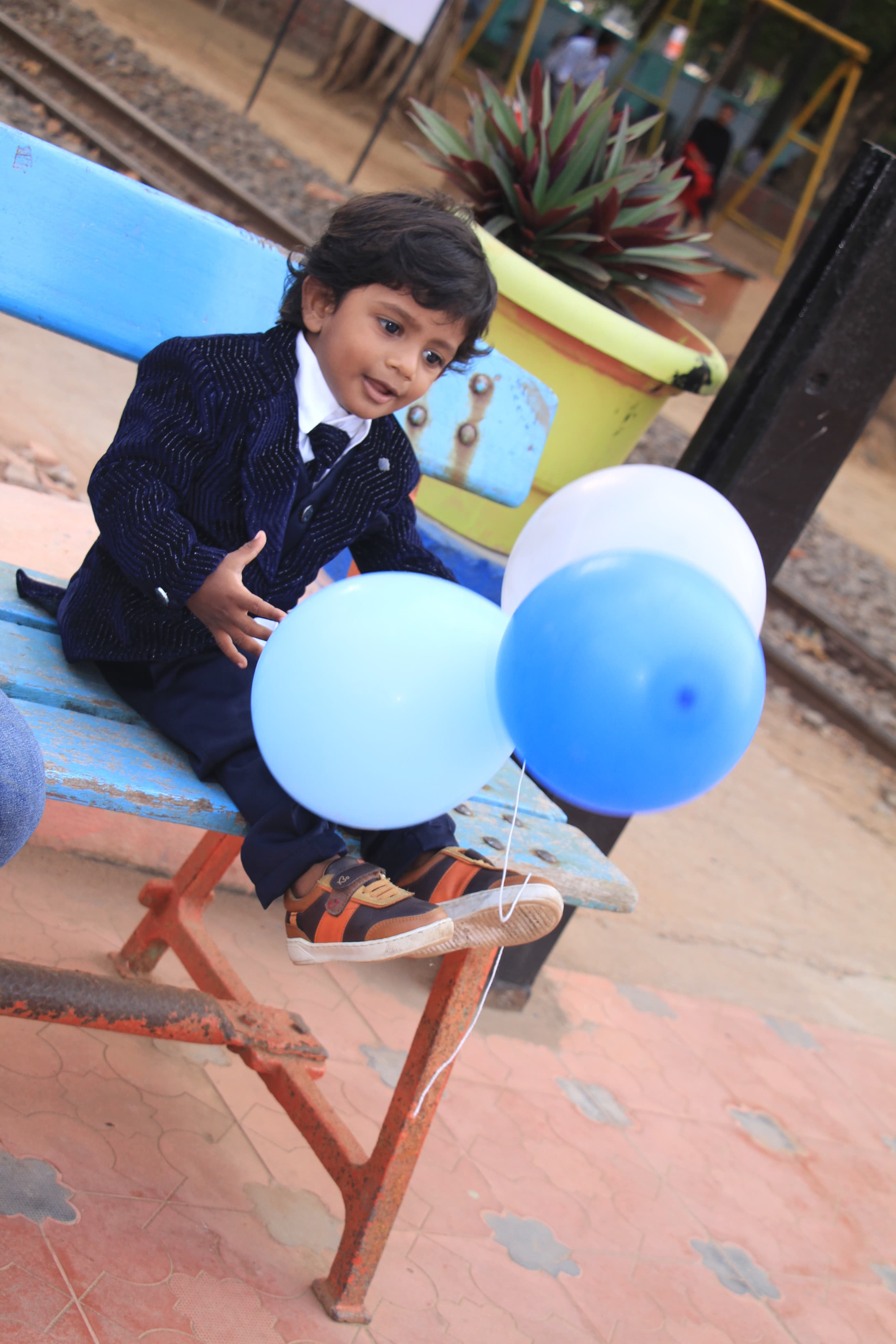 Cute baby posing for a professional photoshoot